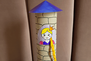 Bastelidee für Kindergartenkinder – Rapunzel mit Zopf
